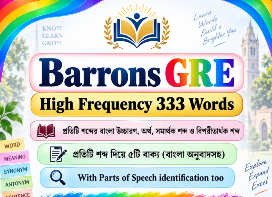 Barrons GRE High Frequency 333 Words PDF